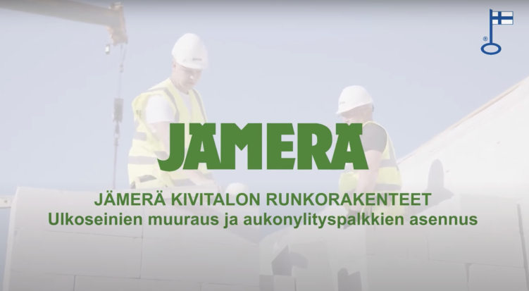 Katso video: Jämerä kivitalon ulkoseinien muuraus ja aukonylityspalkkien asennus