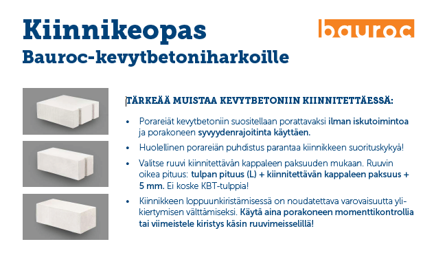 Kiinnikeopas kevytbetoniharkoille