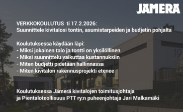 Ilmoittaudu kivitalon suunnittelu- ja rakennuskouluun ti 17.2.2026 klo. 17.-19.00